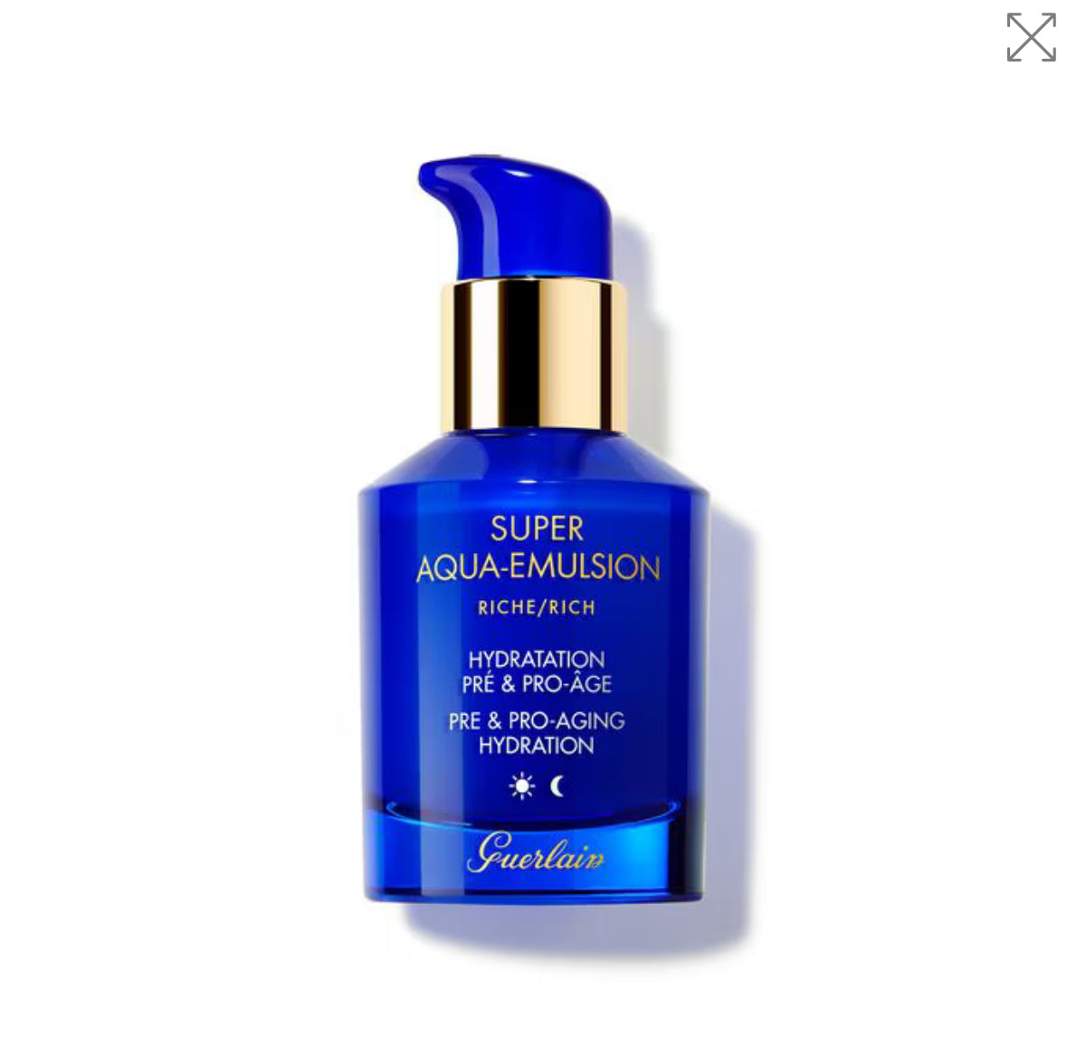 GUERLAIN SUPER AQUA-EMULSION
ÉMULSION RICHE
Trattamento idratante anti-età per pelli normali e secche(scatolo tester
Flacone Con Erogatore 50 ML