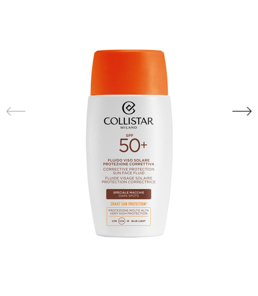 COLLISTAR FLUIDO VISO SOLARE PROTEZIONE CORRETTIVA SPF50+
Speciale macchie