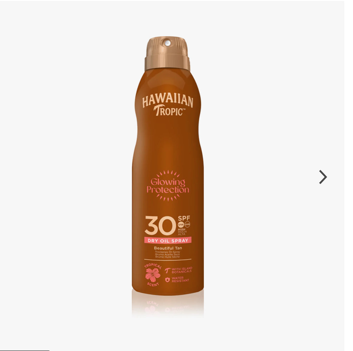 Hawaiian Tropic
Glowing Protection Dry Oil Spray
olio abbronzante secco in spray SPF 30