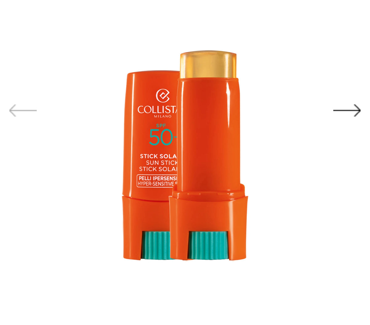 COLLISTAR STICK SOLARE PELLI IPERSENSIBILI SPF 50+
Trasparente - water resistant