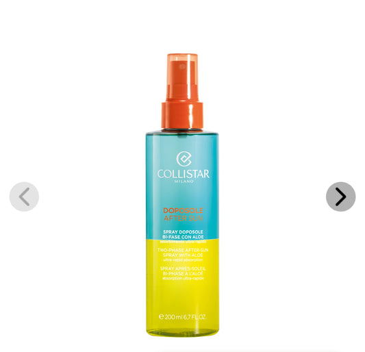 SPRAY DOPOSOLE BI-FASE CON ALOE
Assorbimento ultra-rapido