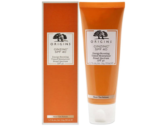 Origins Ginzing, crema idratante energizzante, colorata, con protezione solare SPF 40, 50 ml