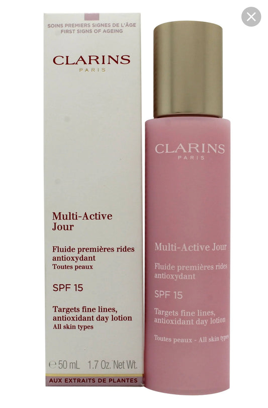 CLARINS fluido antiossidante contro le prime rughe ,spf 15 ,x tutti i tipi di pelle 50 ml