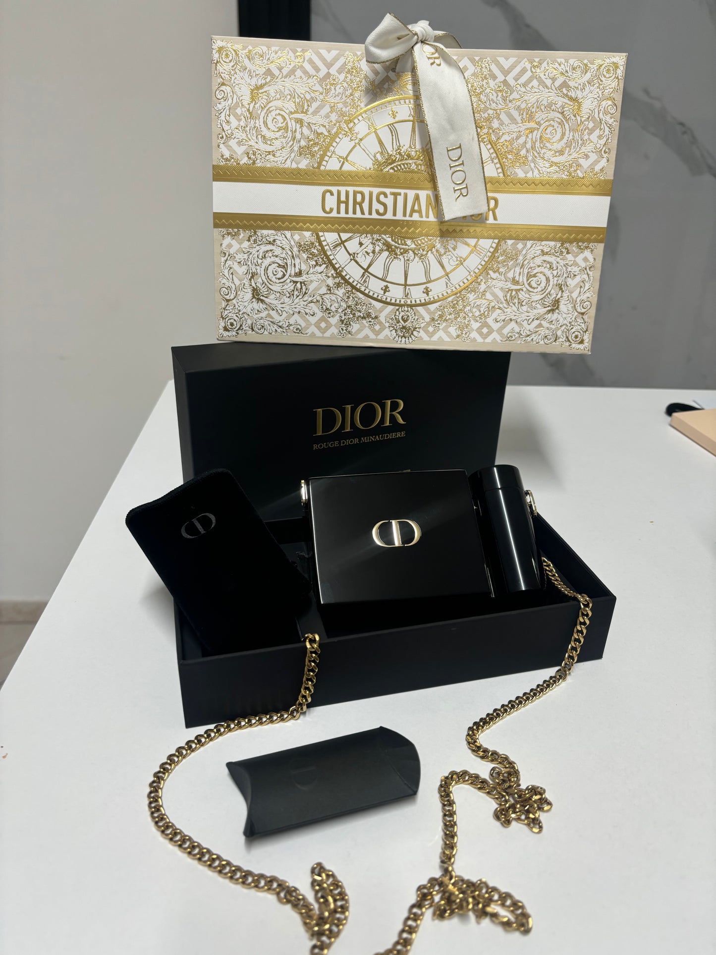 DIOR rouge minaudiere custodia e porta rossetto x3 ricariche, edizione limited edition