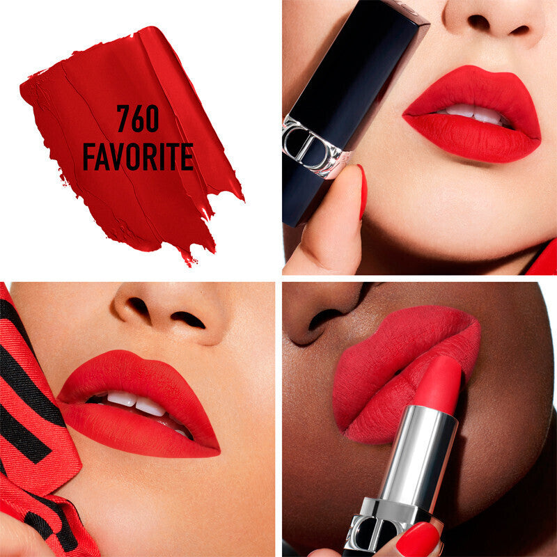 Rouge Dior Rossetto – Comfort E Lunga Tenuta – Trattamento Floreale Idratante - Favorite Finish Velvet 760